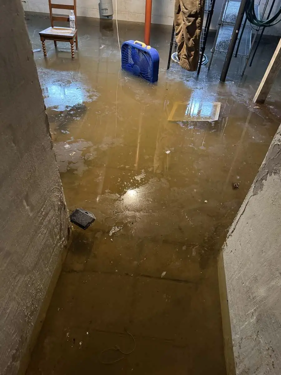 Flooded basement water extraction Everett WA